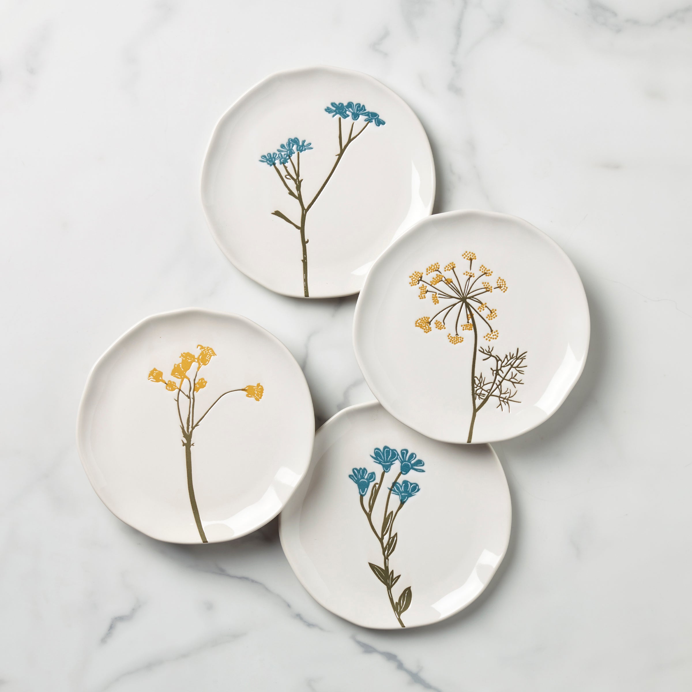 Lenox Fine Lenox Fine Wildflowers Tidbit Plates, Set of 4