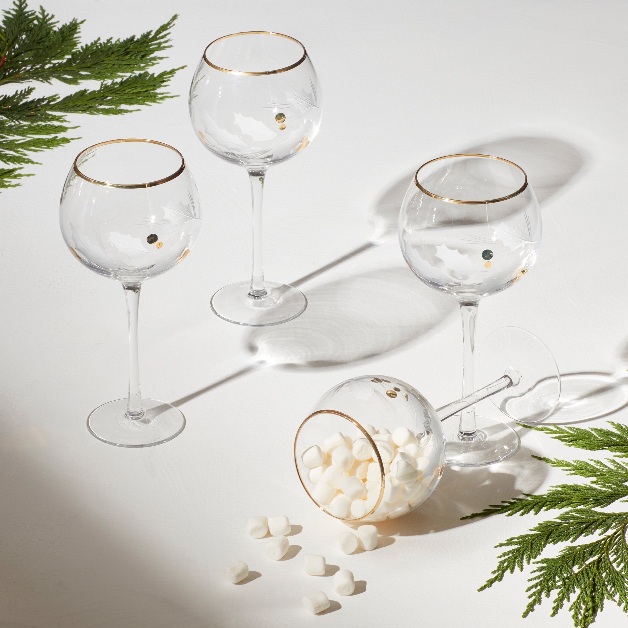 Lenox Fine Lenox Fine Holiday Gold Balloon Glasses, Set of 4 - Image 2