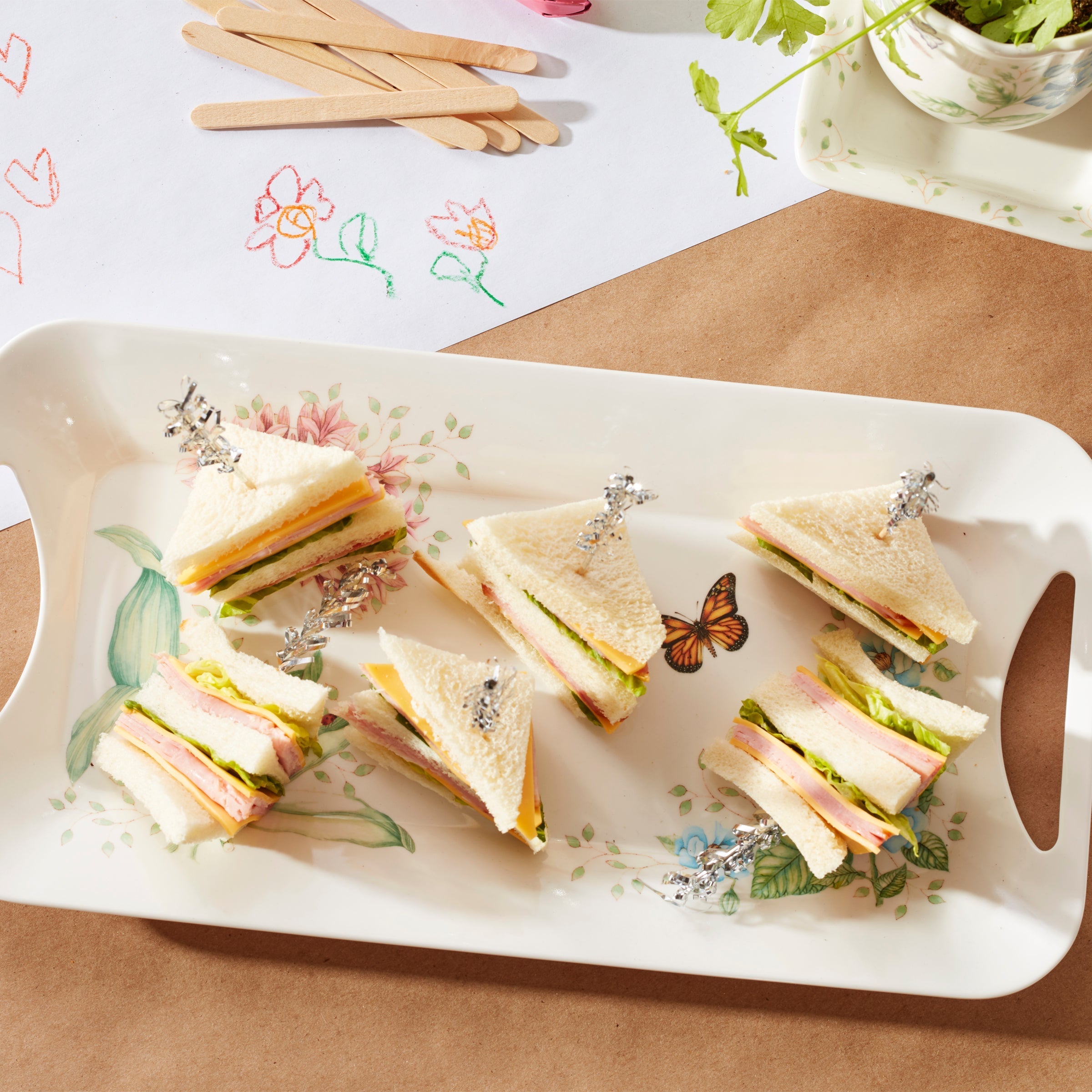 Lenox Fine Lenox Fine Butterfly Meadow Melamine Hors d'Oeuvres Tray - Image 5