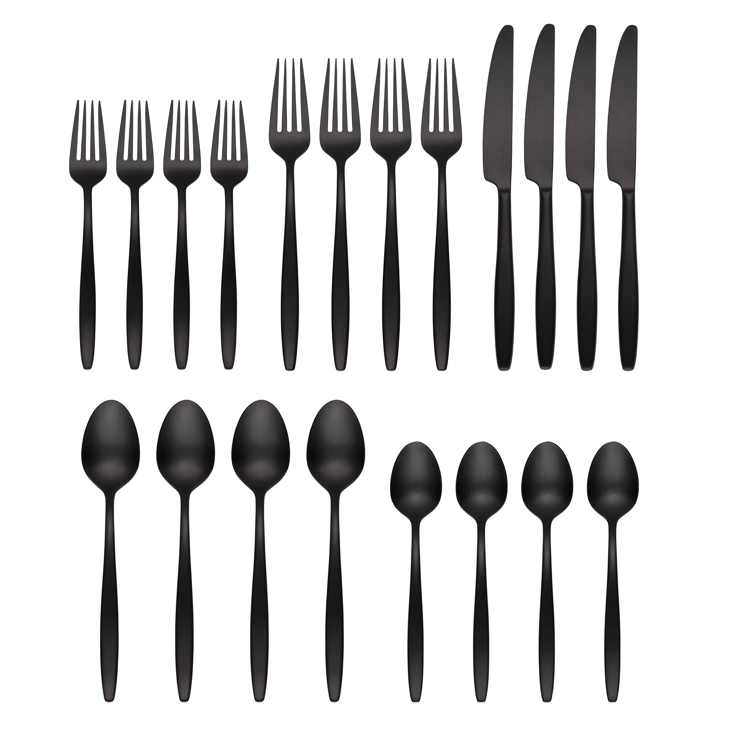 Lenox Fine Lenox Fine Nylah Black Satin 20-Piece Flatware Set - Image 2