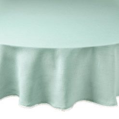 Lenox Fine Lenox Fine French Perle Ice Blue 70x70 Round Tablecloth