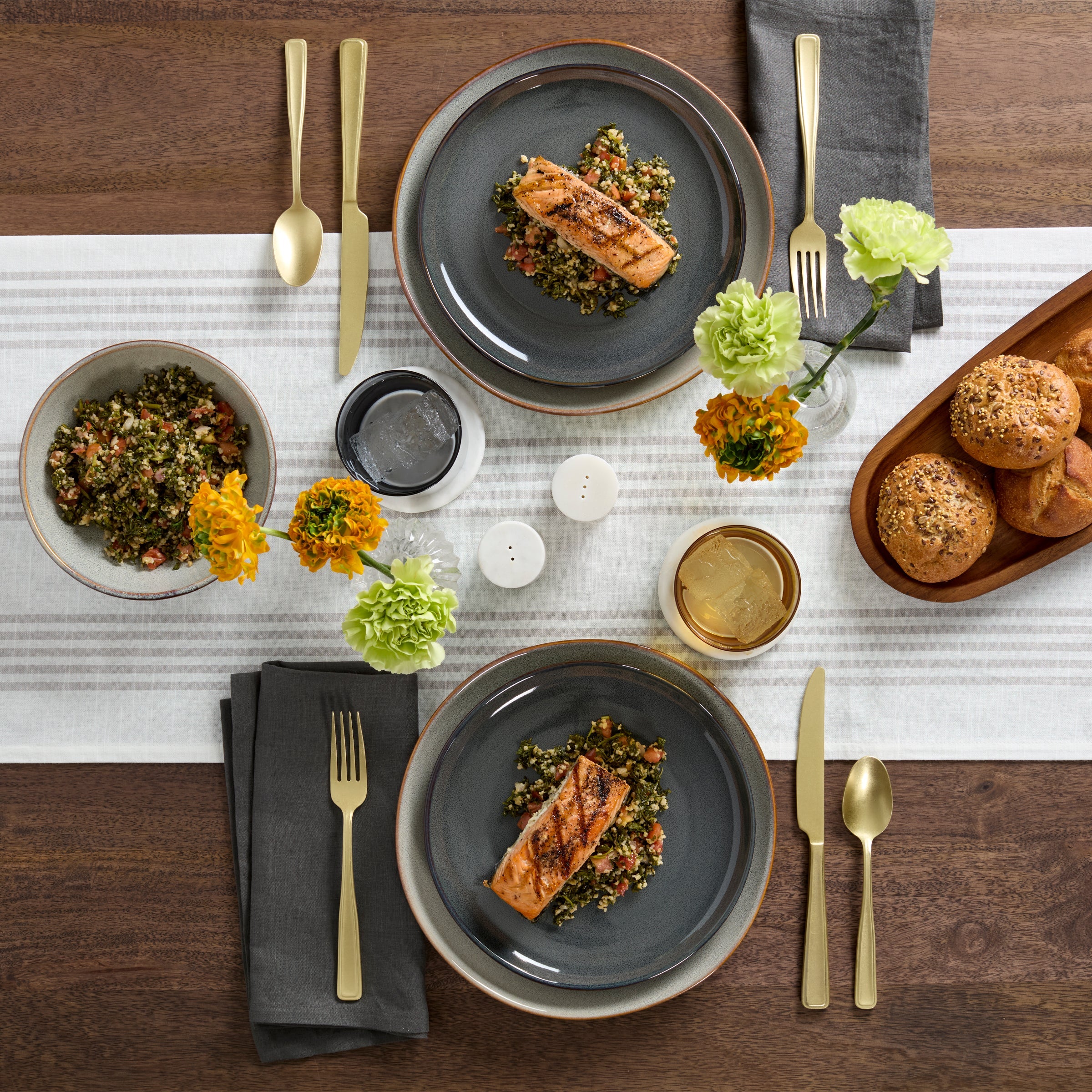 Lenox Fine Lenox Fine Organic Shades Gray 18-Piece Dinnerware Set - Image 2