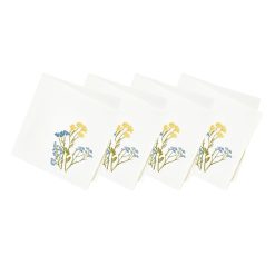 Lenox Fine Lenox Fine Wildflowers Border Dinner Napkins, Set of 4