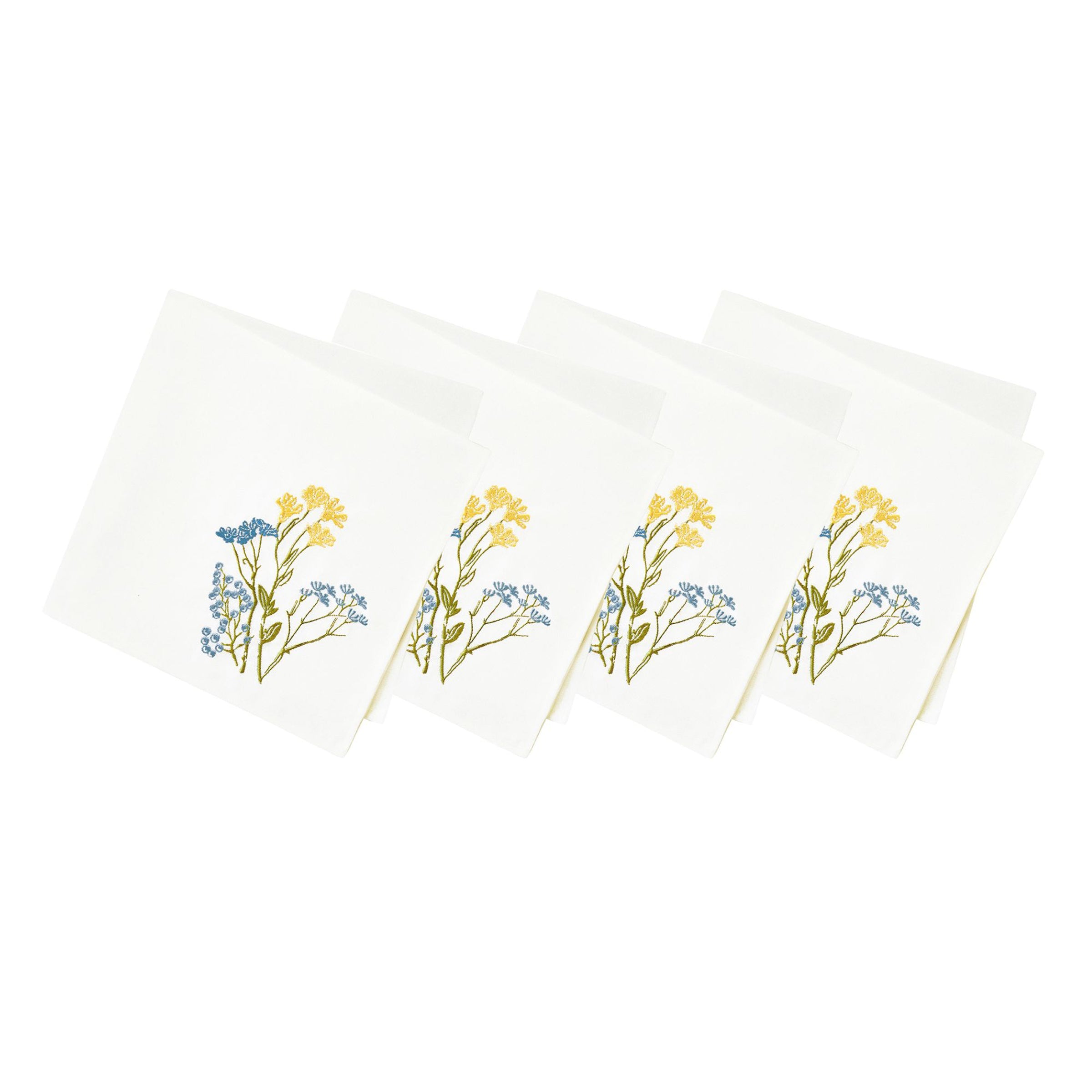 Lenox Fine Lenox Fine Wildflowers Border Dinner Napkins, Set of 4