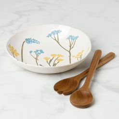 Lenox Fine Lenox Fine Wildflowers Salad Bowl with Servers