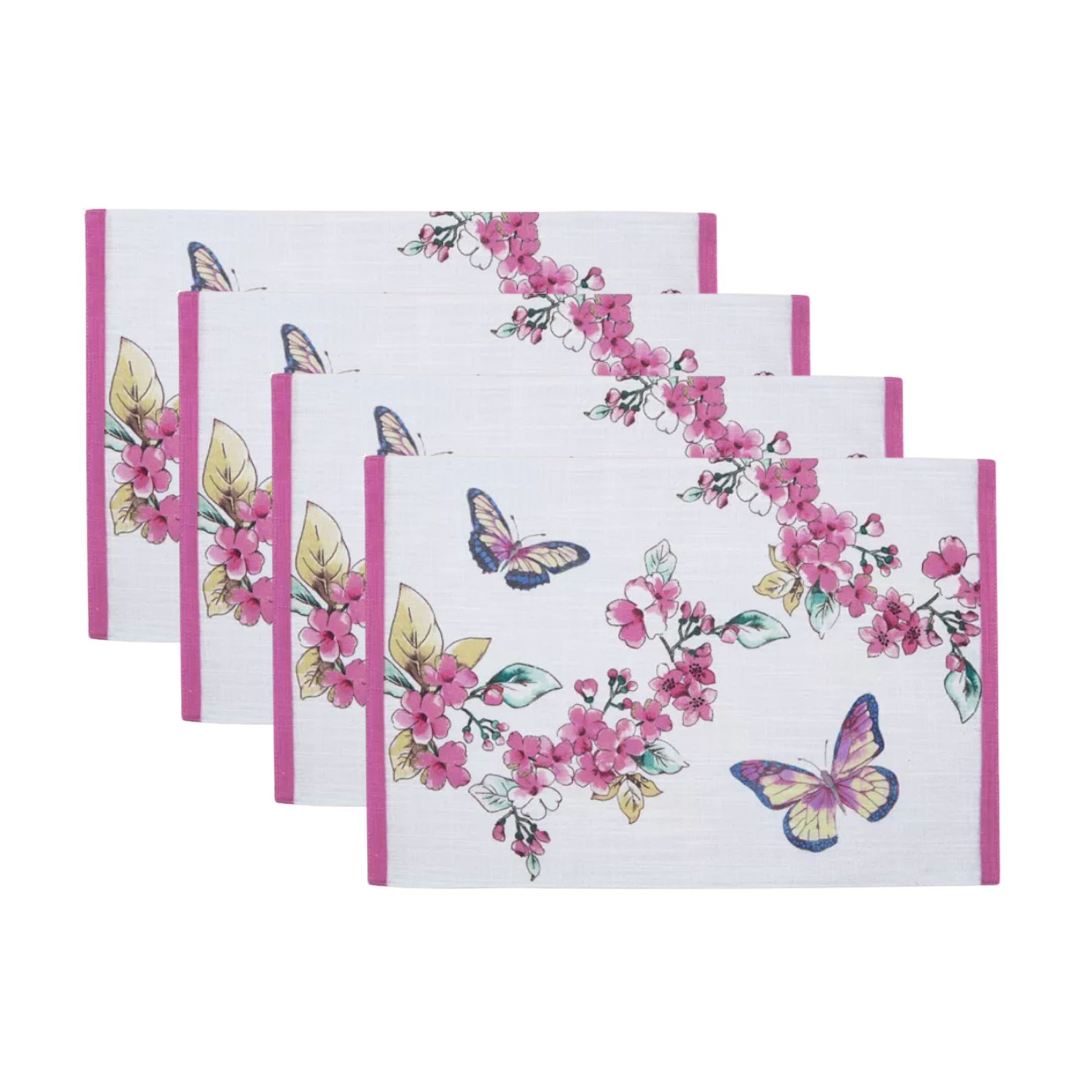 Lenox Fine Lenox Fine Butterfly Meadow Floral Placemats, Set of 4