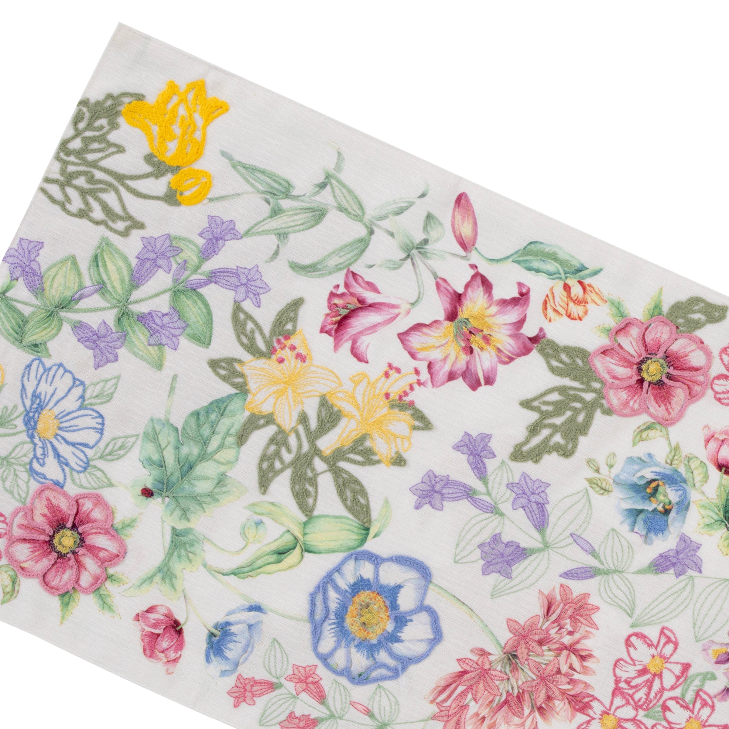 Lenox Fine Lenox Fine Butterfly Meadow Garden Embroidered Centerpiece Table Runner - Image 4
