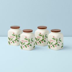Lenox Fine Lenox Fine Holiday Cooking Spice Jars, Set of 4