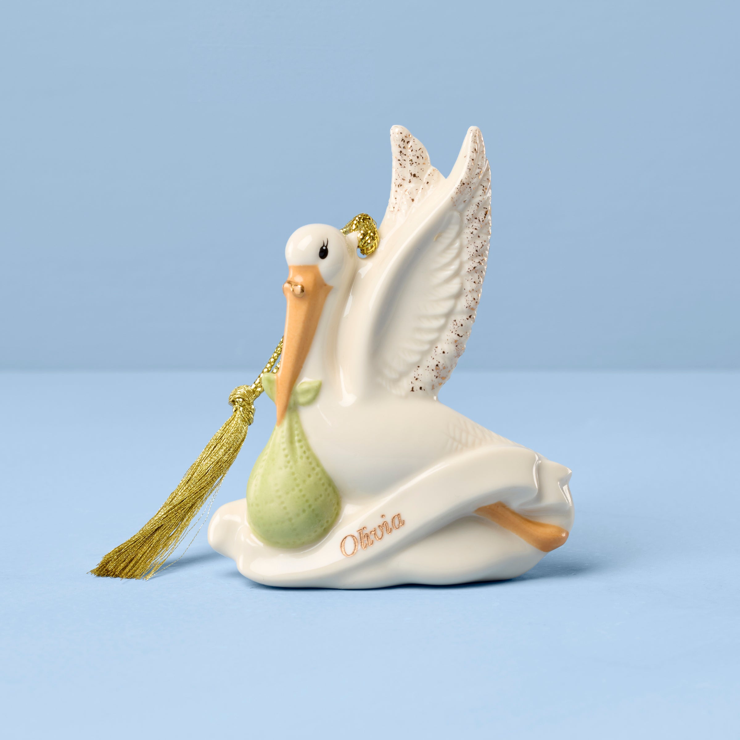 Lenox Fine Lenox Fine Personalized We're Expecting Stork Ornament