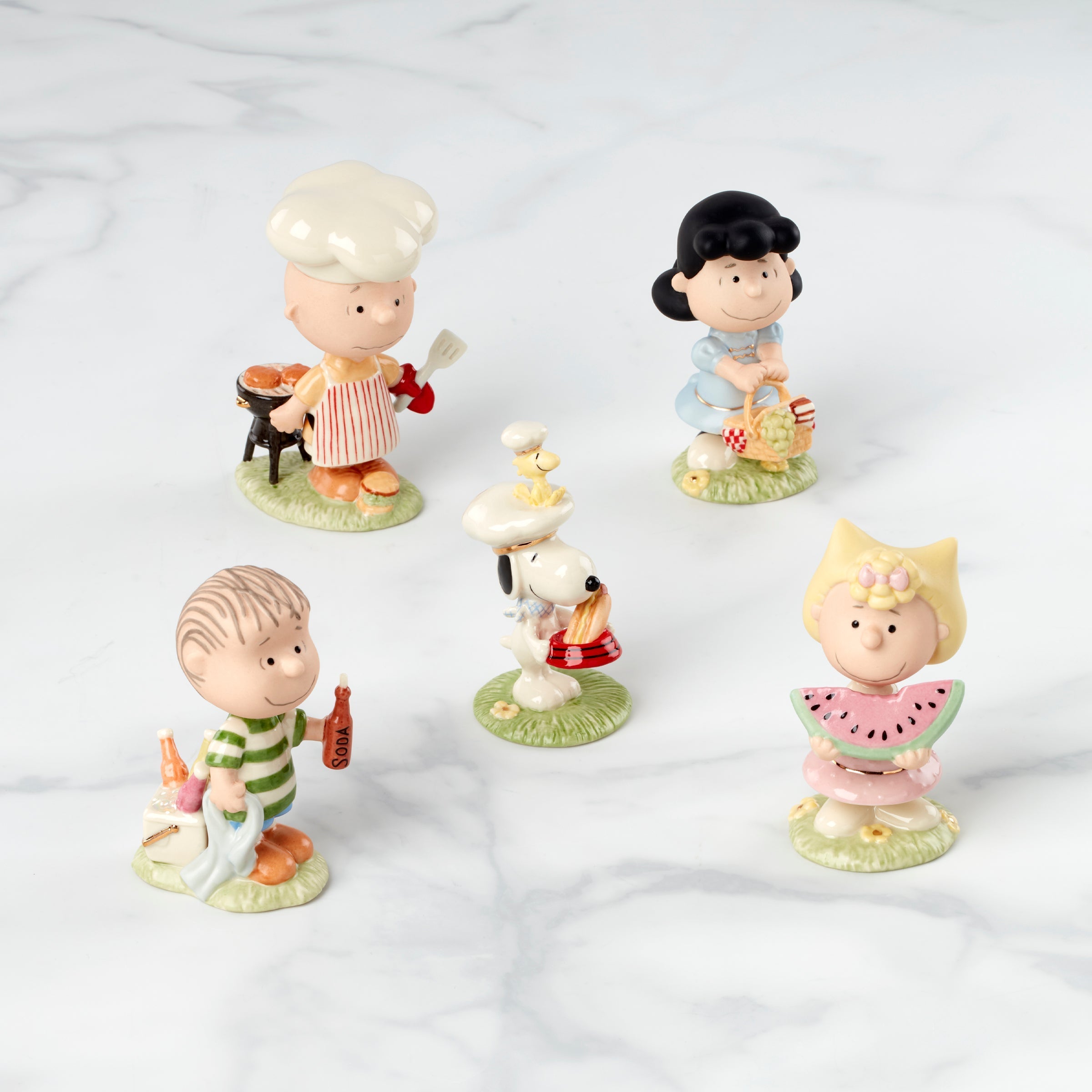 Lenox Fine Lenox Fine Peanuts Barbecue 5-Piece Figurine Set