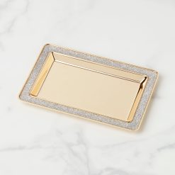 Lenox Fine Lenox Fine Sitting Pretty Silver Glitter Catch All Tray