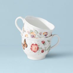 Lenox Fine Lenox Fine Butterfly Meadow Latte Mugs, Set of 2