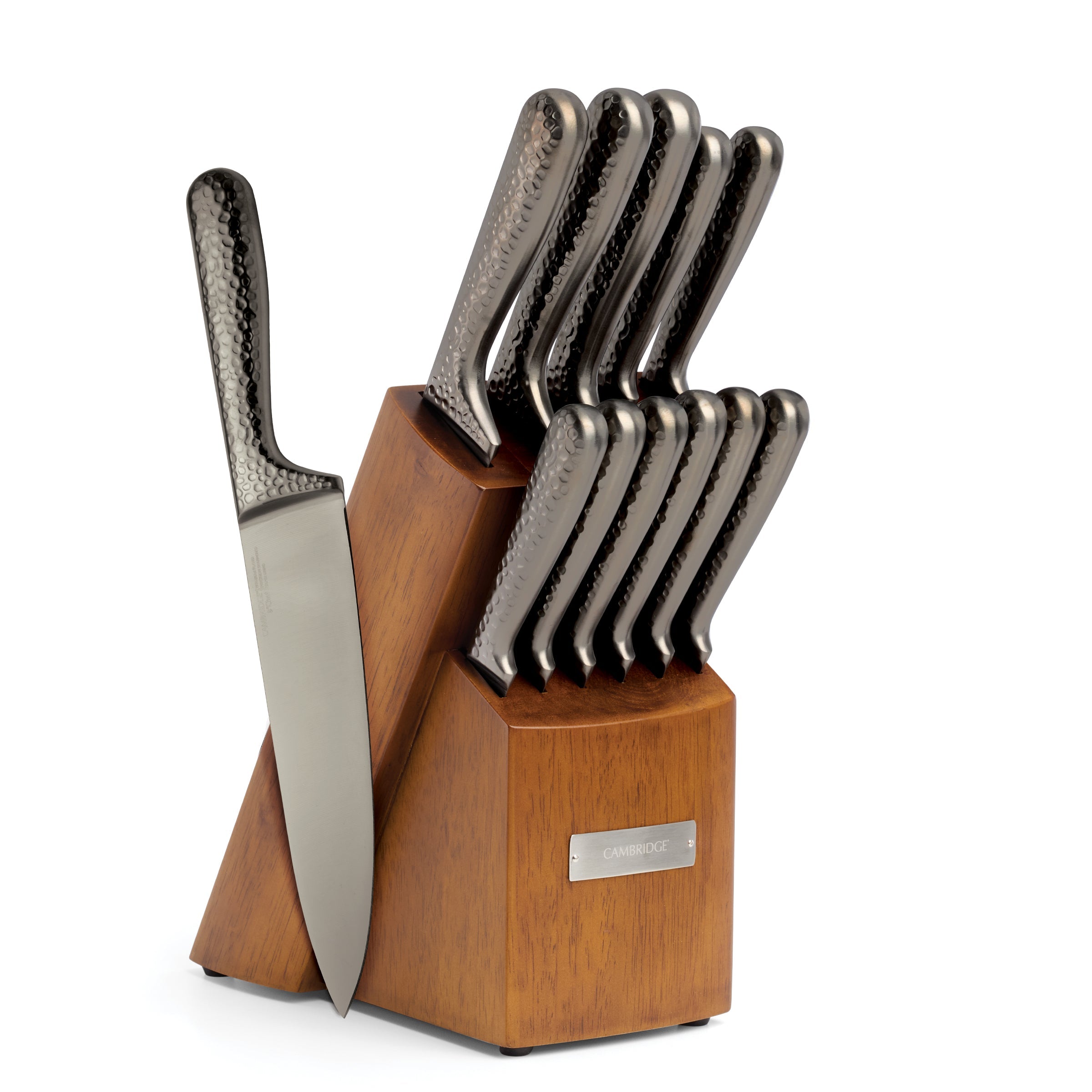 Lenox Fine Lenox Fine Nero Hammered Titanium 12 Piece Cutlery Block Set - Image 3