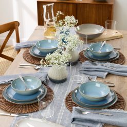 Alternative view of Lenox Fine Lenox Fine Organic Shades Blue 18-Piece Dinnerware Set