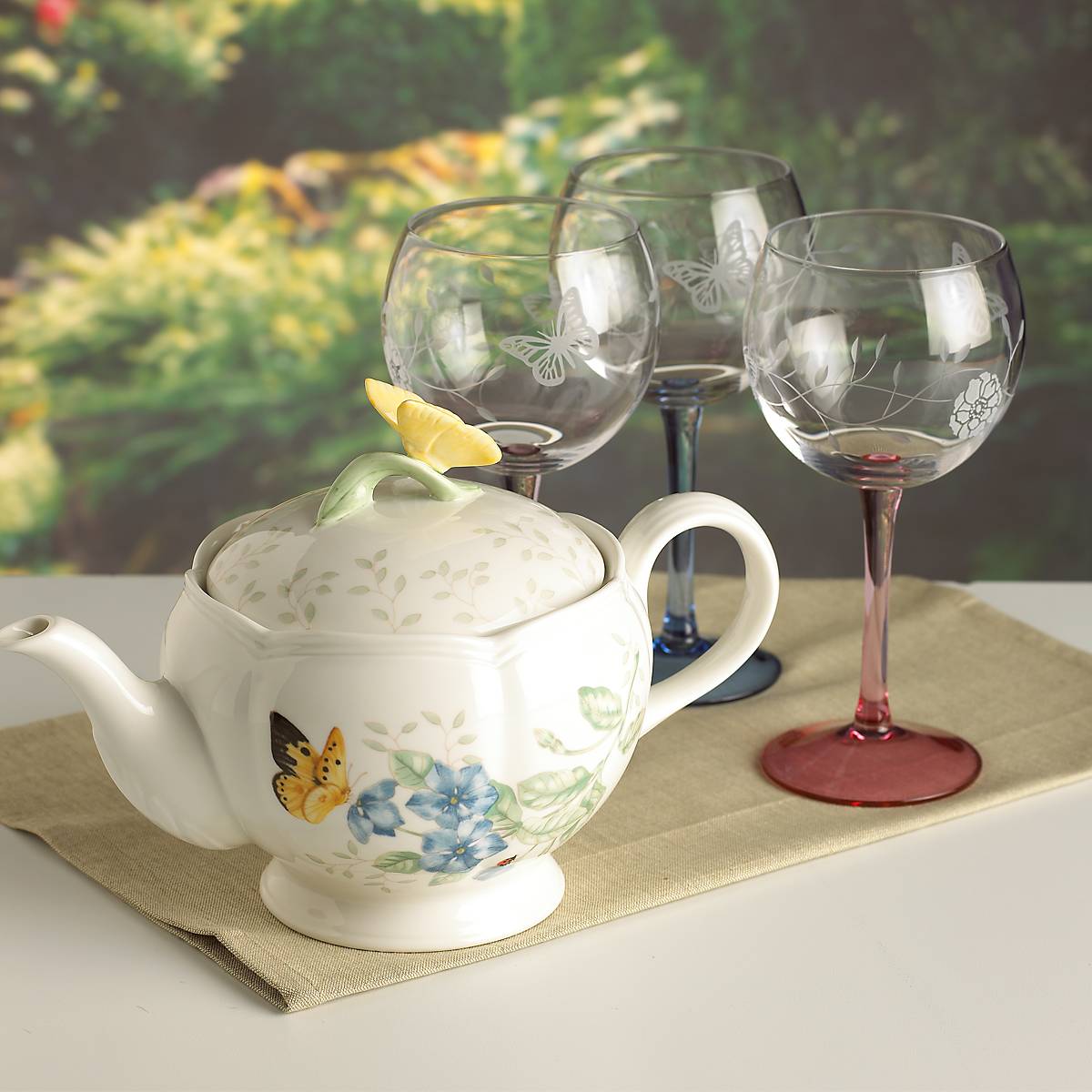 Lenox Fine Lenox Fine Butterfly Meadow Teapot - Image 7