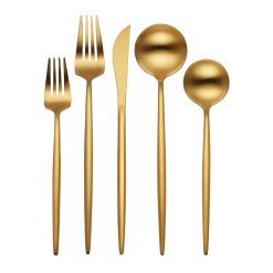 Lenox Fine Lenox Fine Zephyr Gold Satin 45-Piece Flatware Set
