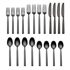 Alternative view of Lenox Fine Lenox Fine Aero Black Mirror 20-Piece Flatware Set