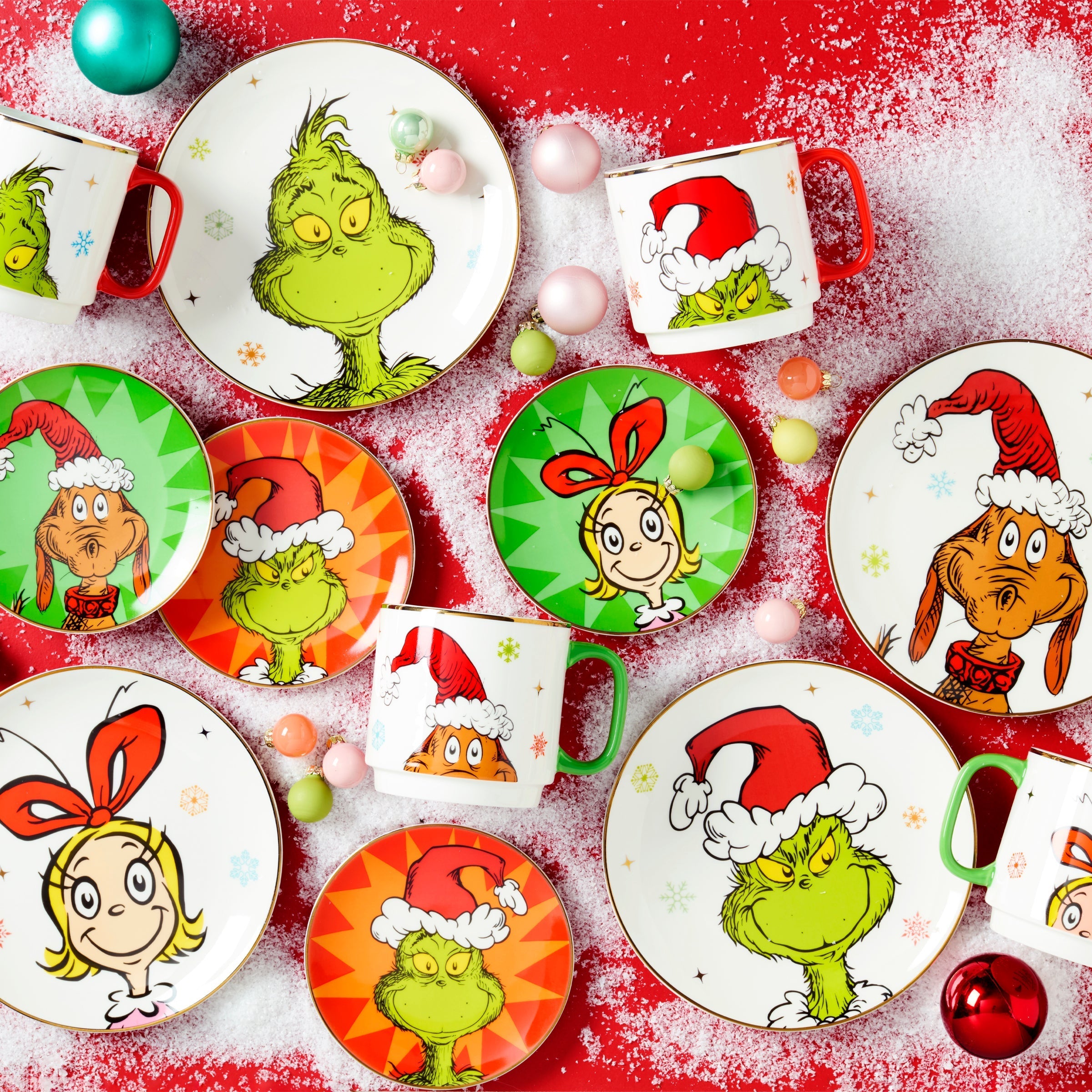Lenox Fine Lenox Fine Merry Grinchmas Grinchie Grins Accent Plates, Set of 4 - Image 3