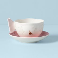 Alternative view of Lenox Fine Lenox Fine Butterfly Meadow Floral Pink Cup & Saucer