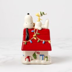 Lenox Fine Lenox Fine Snoopy Christmas Covered Candy Dish