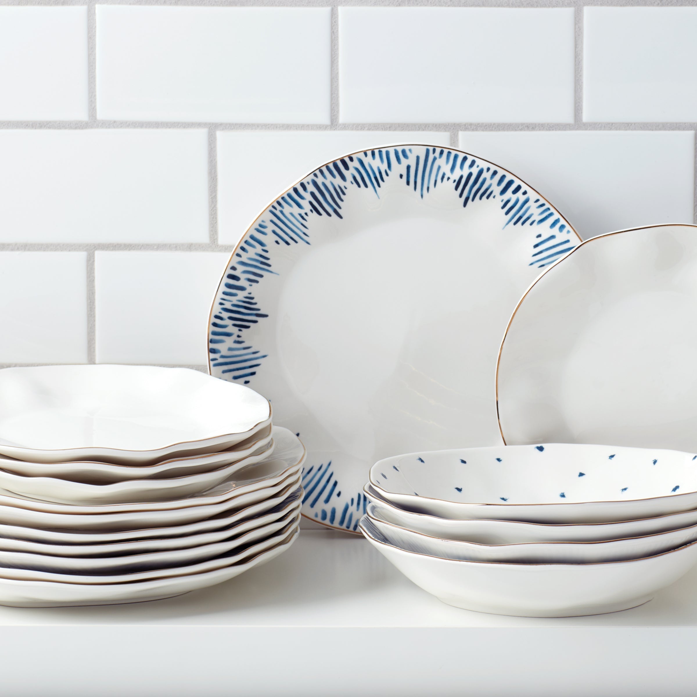 Lenox Fine Lenox Fine Blue Bay White Dinner Plates, Set of 4 - Image 4