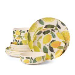 Lenox Fine Lenox Fine 24 Seven Melamine Lemon 12-Piece Dinnerware Set