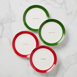 Lenox Fine Lenox Fine Evergreen Rim Accent Plates, Set of 4