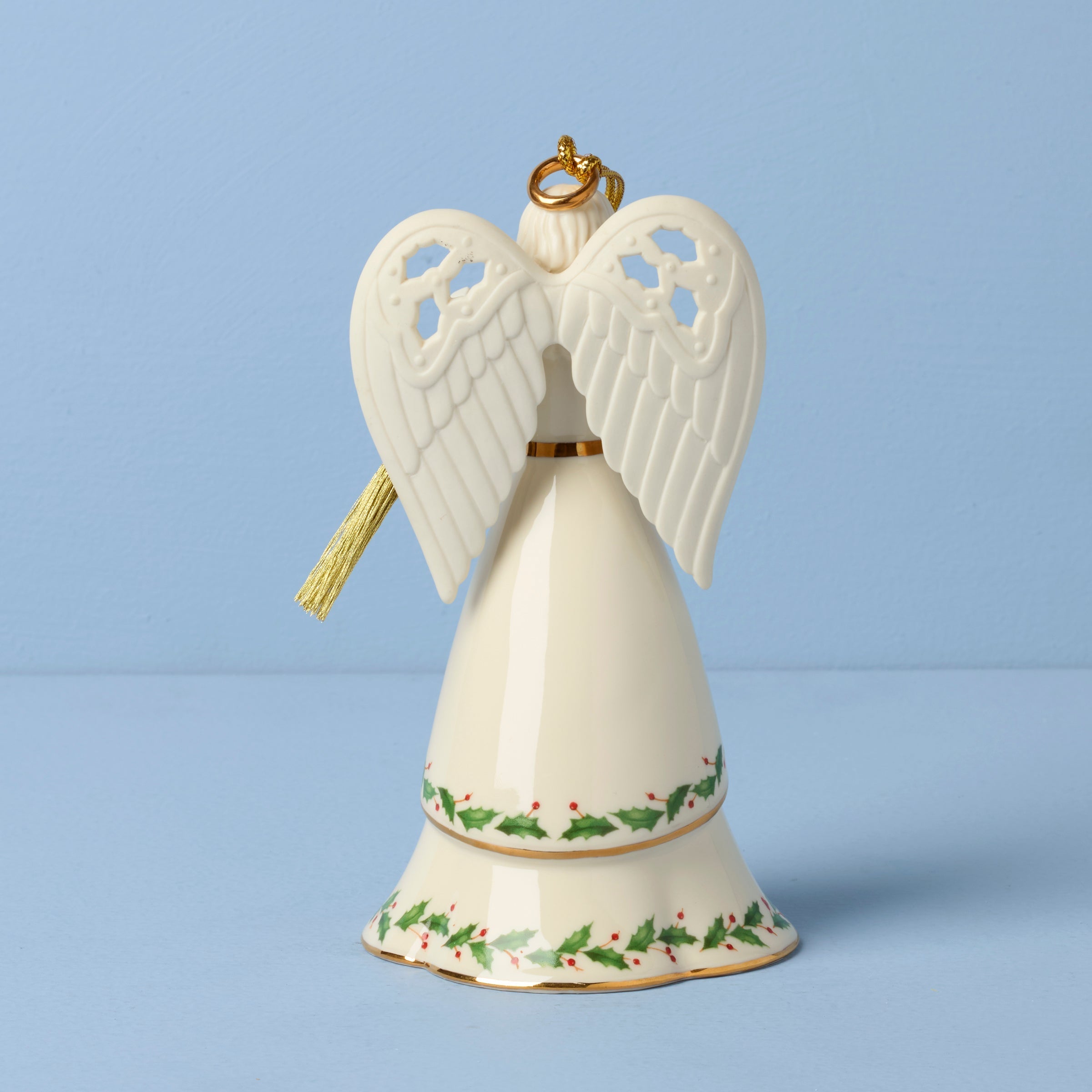 Lenox Fine Lenox Fine Holiday Angel Bell with Mandolin Ornament - Image 2