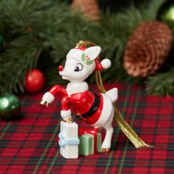 Alternative view of Lenox Fine Lenox Fine Rudolph in a Santa Suit Ornament