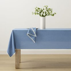 Lenox Fine Lenox Fine French Perle Solid Periwinkle 60x84 Tablecloth