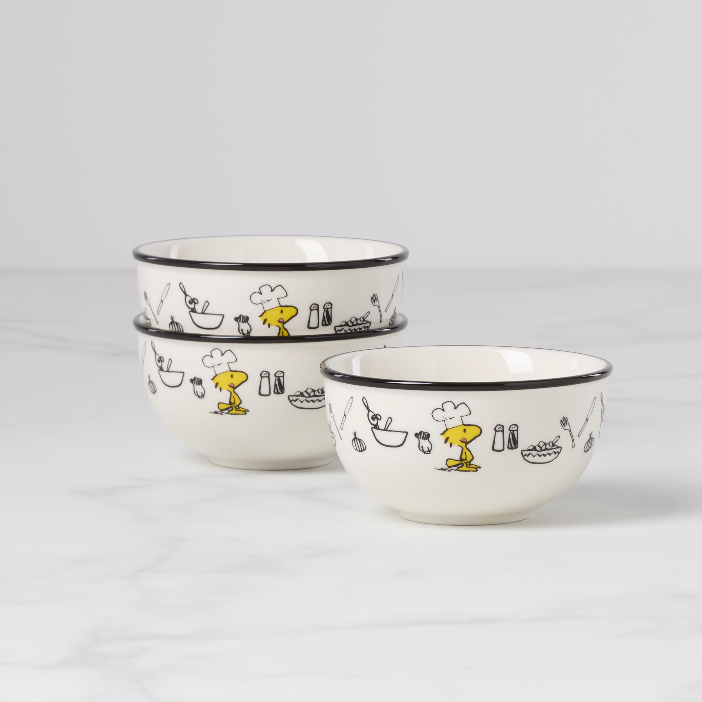 Lenox Fine Lenox Fine Chef Snoopy Mini Bowls, Set of 3 - Image 2