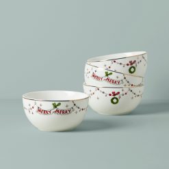 Lenox Fine Lenox Fine Merry Grinchmas All-Purpose Bowls, Set of 4 Assorted