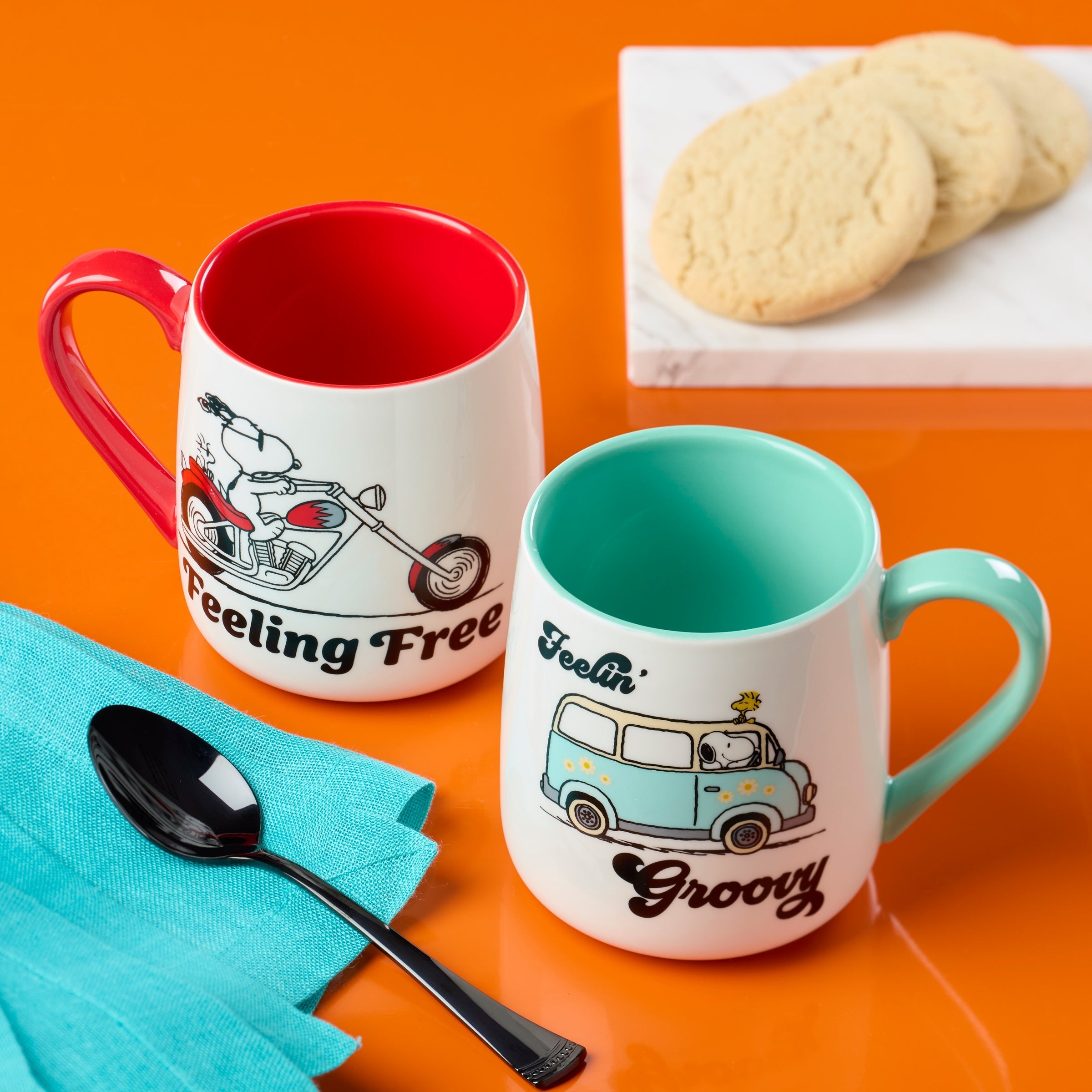 Lenox Fine Lenox Fine Peanuts Mugs Groovy-Feeling Free, Set of 2 - Image 3