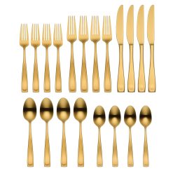 Alternative view of Lenox Fine Lenox Fine Moda Gold Satin 20-Piece Flatware Set