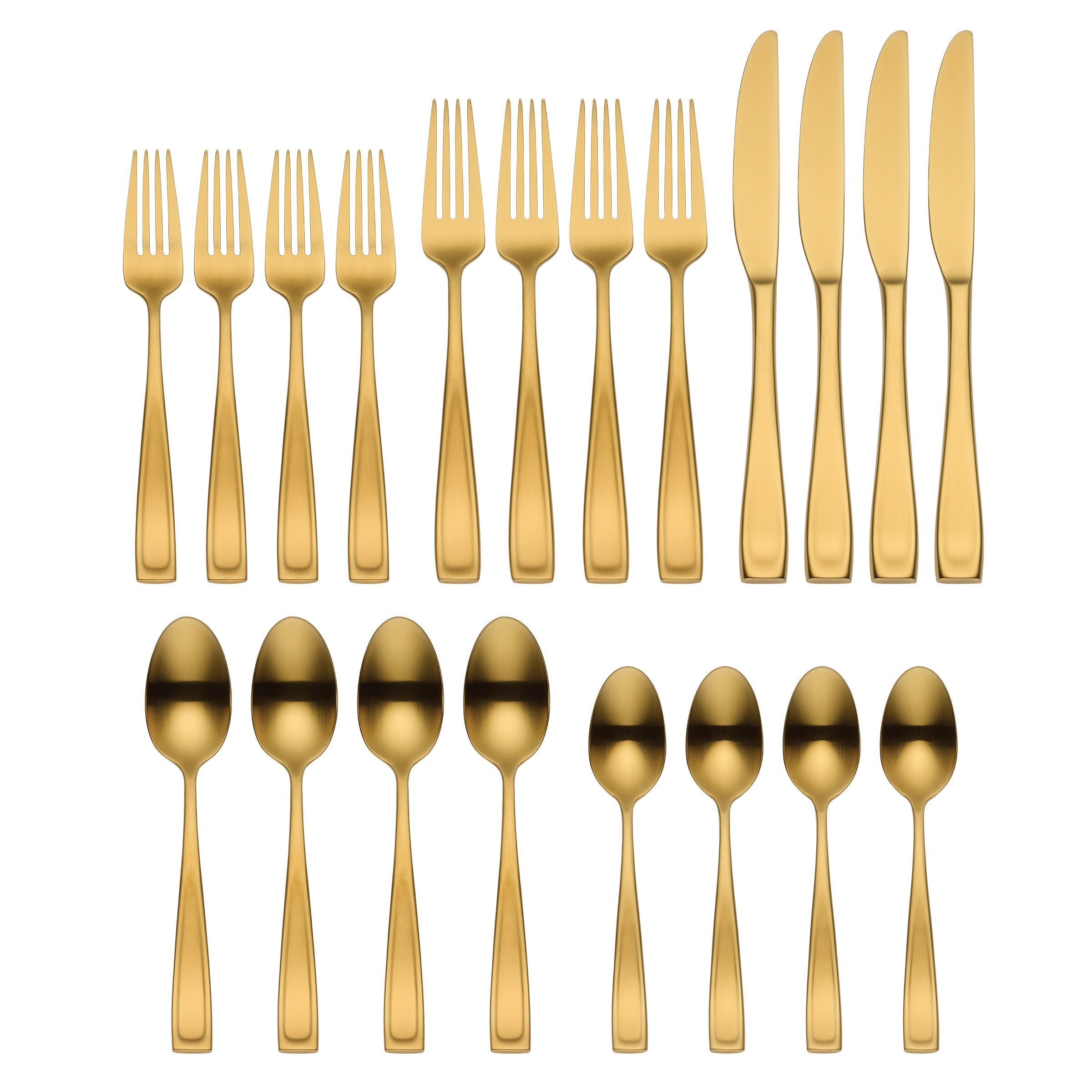 Lenox Fine Lenox Fine Moda Gold Satin 20-Piece Flatware Set - Image 2