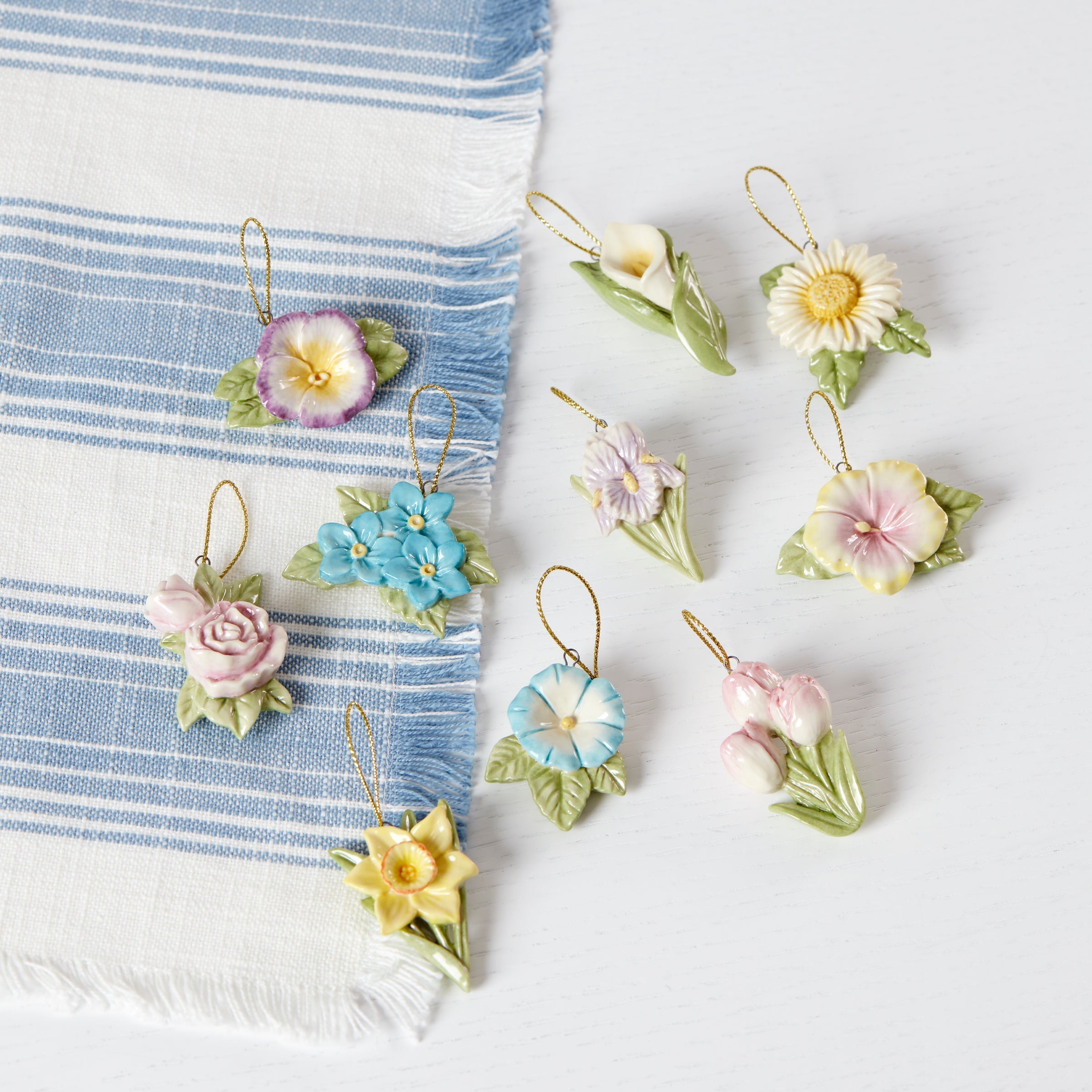 Lenox Fine Lenox Fine Celebrate Flowers 10-Piece Mini Ornament Set - Image 9
