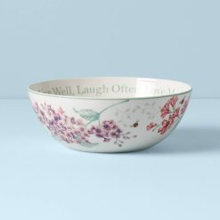 Lenox Fine Lenox Fine Butterfly Meadow Large Sentiment Serving Bowl