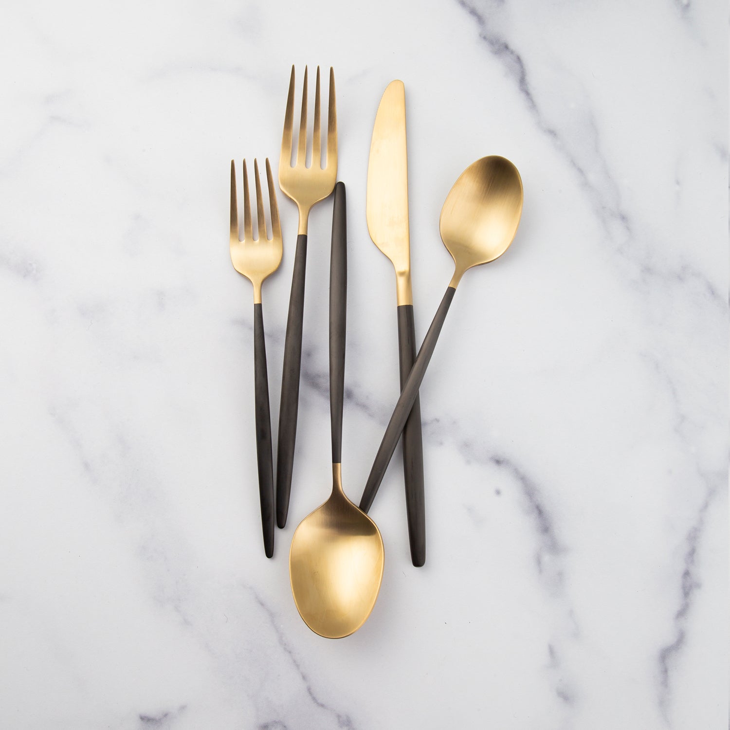 Lenox Fine Lenox Fine Gaze Black Champagne Satin 20-Piece Flatware Set - Image 5
