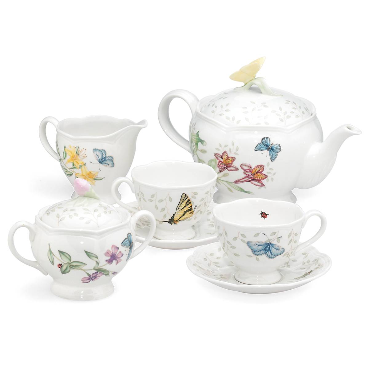 Lenox Fine Lenox Fine Butterfly Meadow 9-Piece Tea Set - Image 6