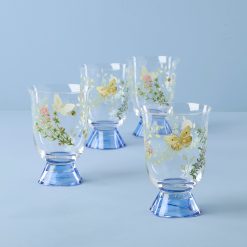 Lenox Fine Lenox Fine Butterfly Meadow Herbs Short Tumblers, Set of 4