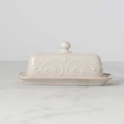 Lenox Fine Lenox Fine French Perle White Covered Butter Dish