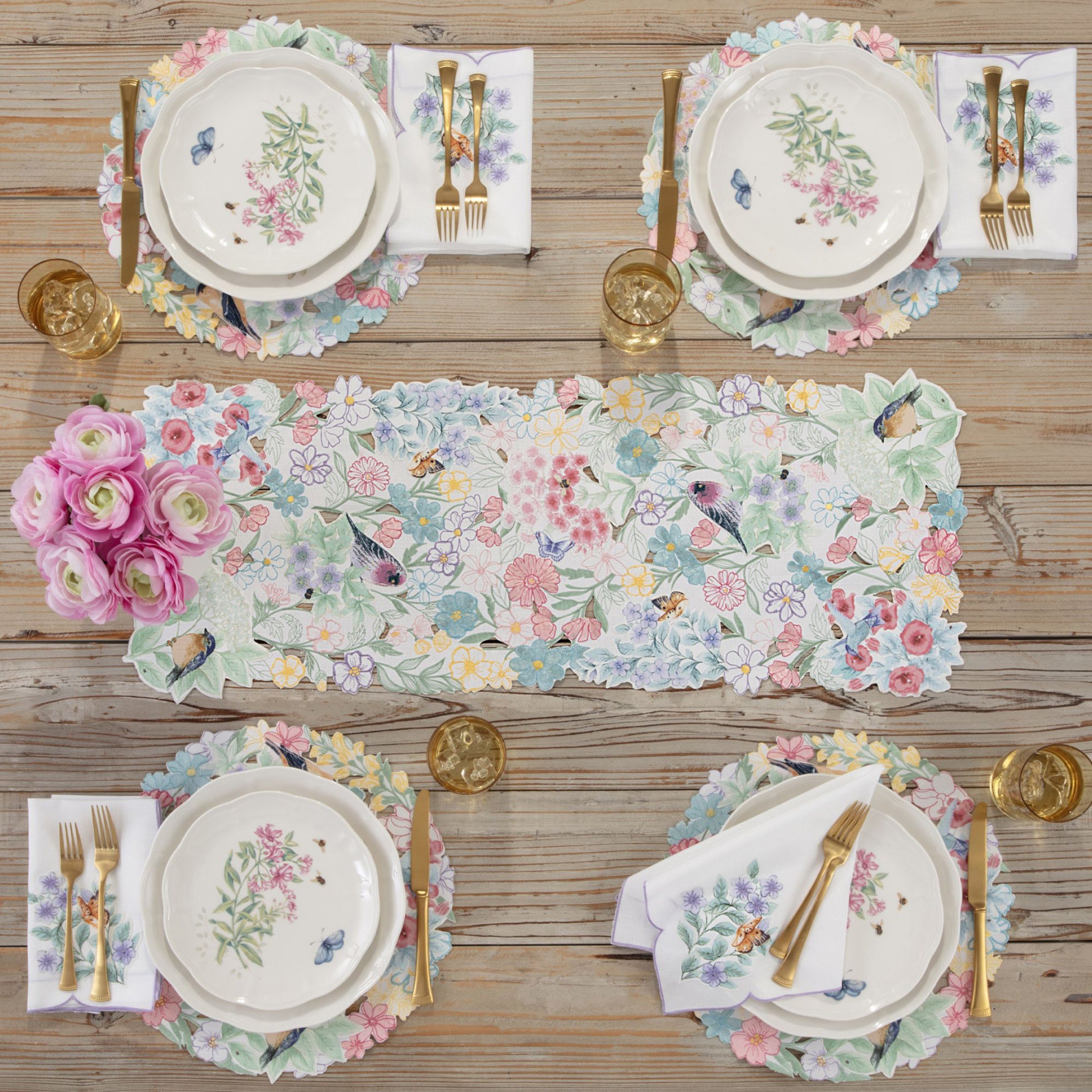 Lenox Fine Lenox Fine Butterfly Meadow Flutter 14x36 Centerpiece Table Runner