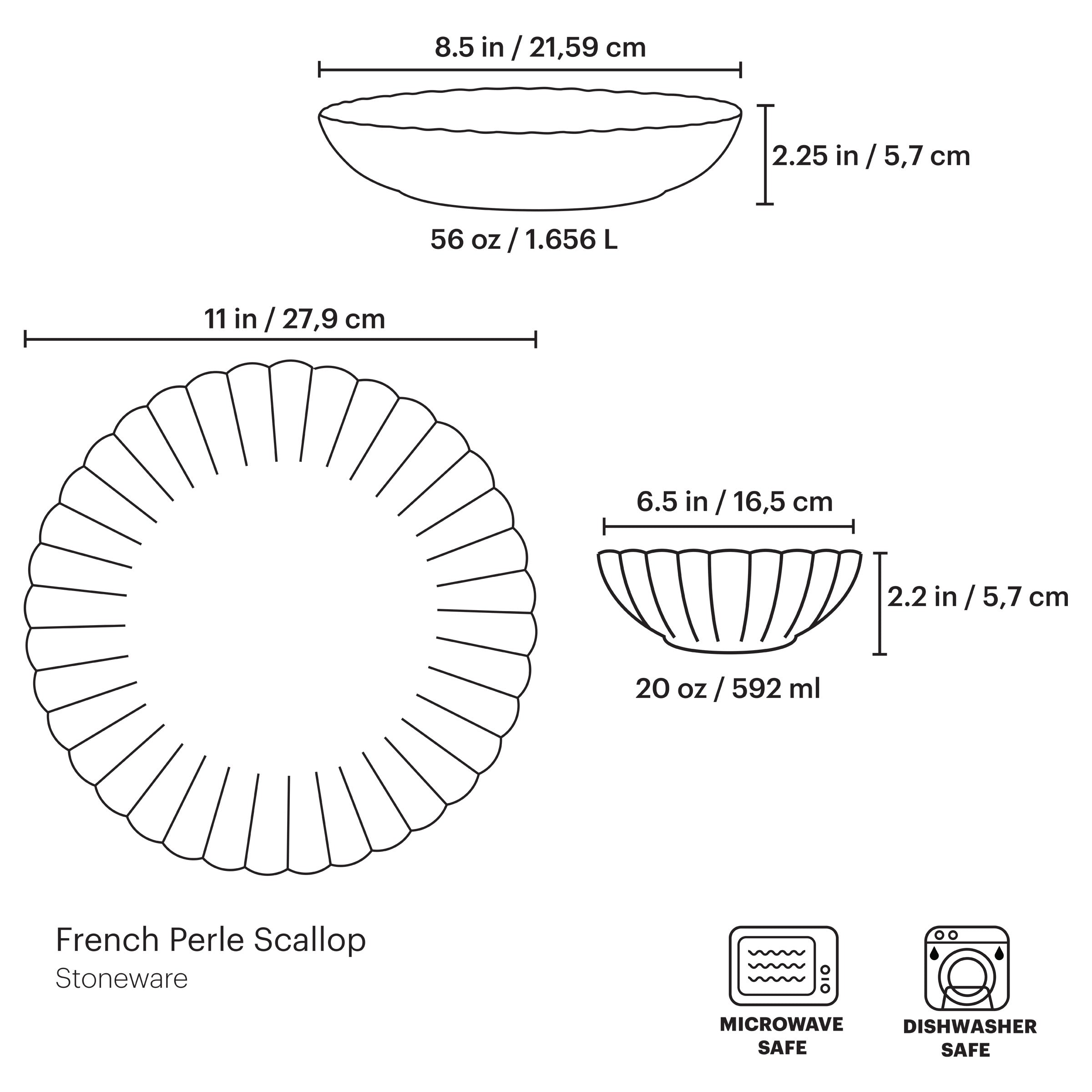 Lenox Fine Lenox Fine French Perle Scallop White 12-Piece Dinnerware Set - Image 10