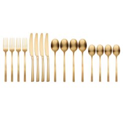 Alternative view of Lenox Fine Lenox Fine Beacon Gold Satin 16-Piece Flatware Set