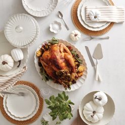 Alternative view of Lenox Fine Lenox Fine French Perle White Carved Turkey Platter