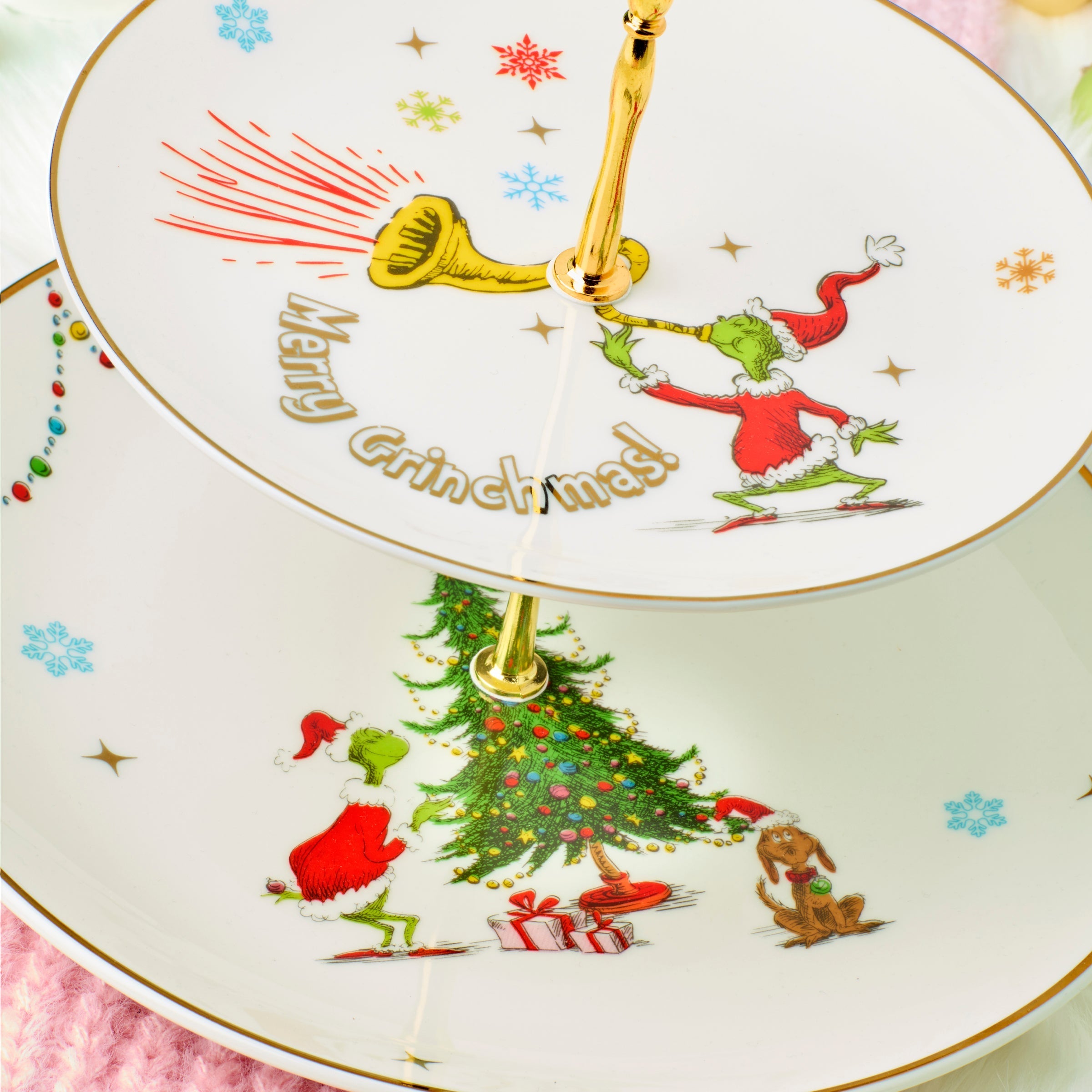 Lenox Fine Lenox Fine Merry Grinchmas 2-Tiered Server - Image 3