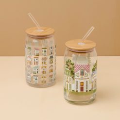 Lenox Fine Lenox Fine Lenox Spice Village Can Cooler Glasses, Set of 2