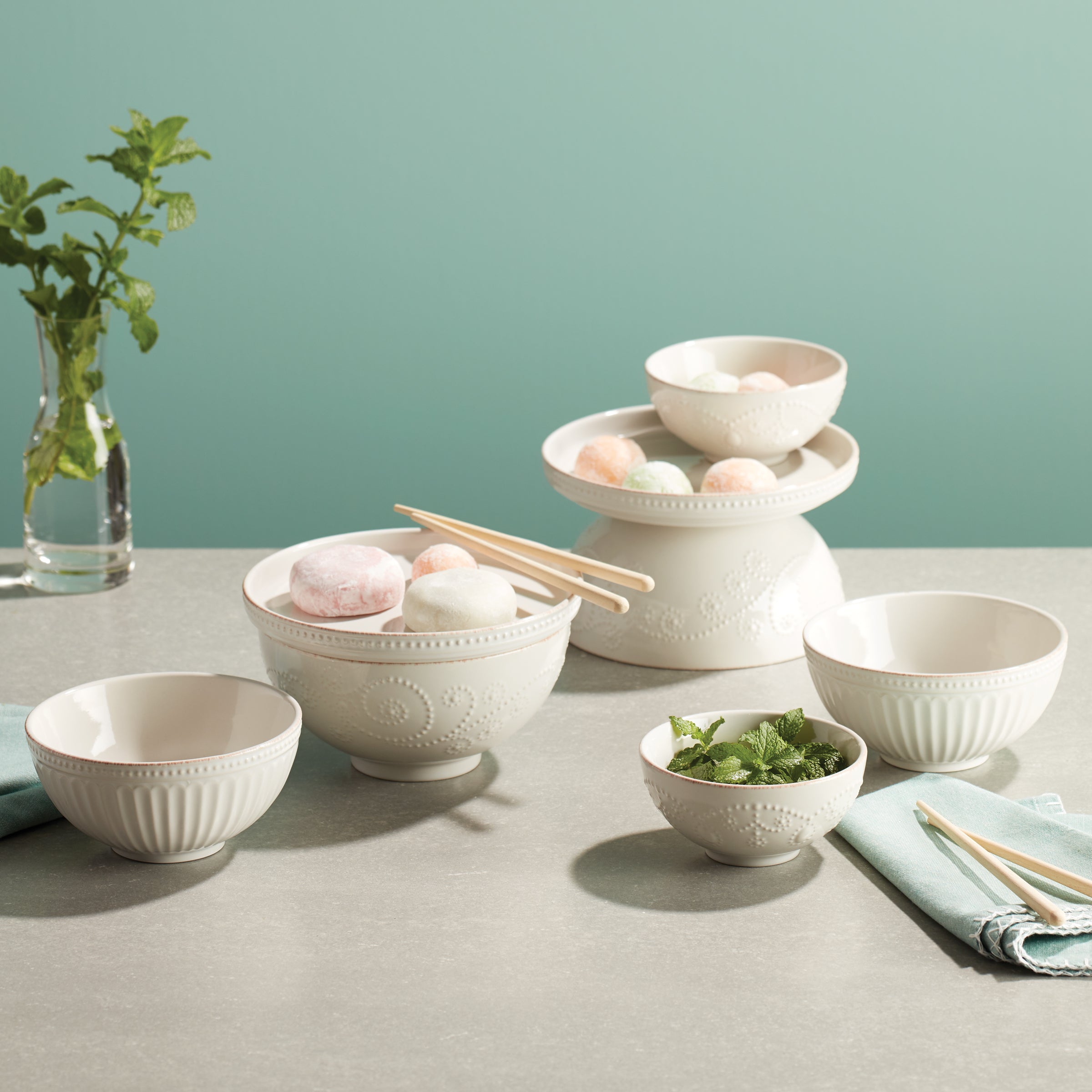 Lenox Fine Lenox Fine French Perle Luna 8-Piece Nesting Dinnerware Set - Image 6