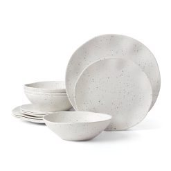 Lenox Fine Lenox Fine Terrazzo Melamine Cream 12-Piece Dinnerware Set