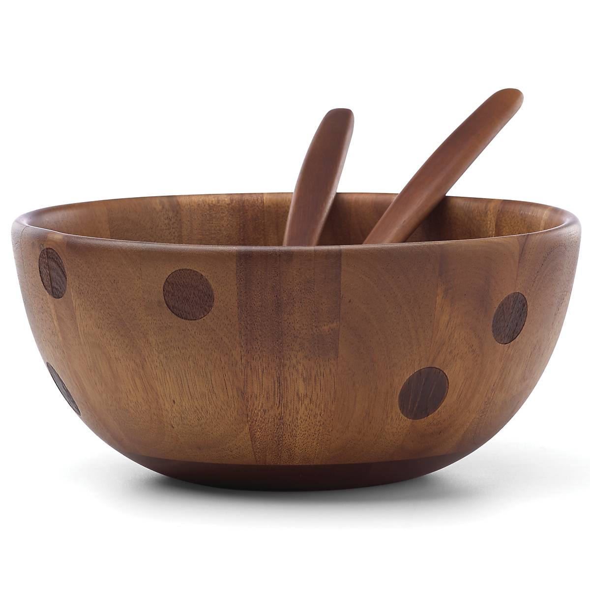 Lenox Fine Lenox Fine Deco Dot Salad Bowl with Servers - Image 2